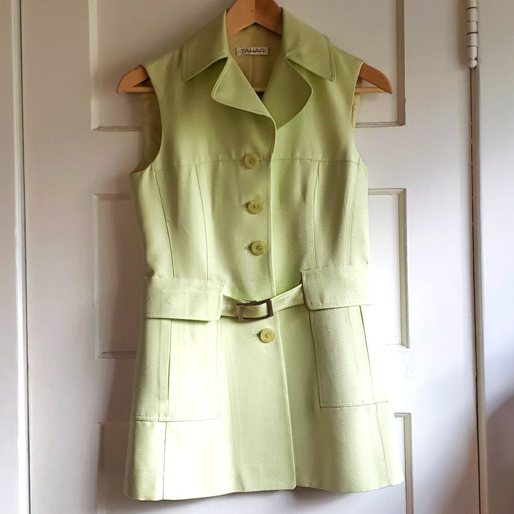 VTG Tahari Belted Blouse